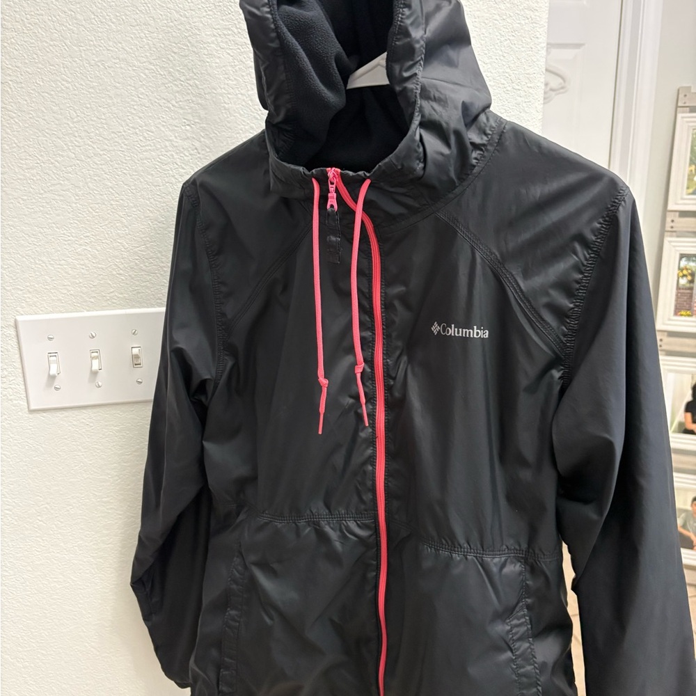 Columbia Black Jacket with Pink Accents